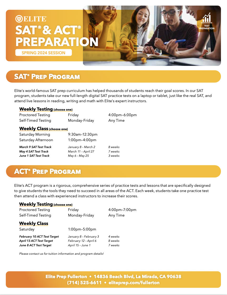 SAT &amp; ACT Prep