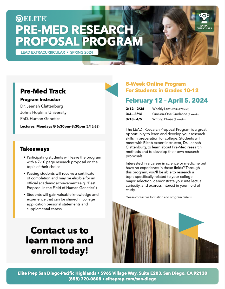 PreMed Research Proposal Program