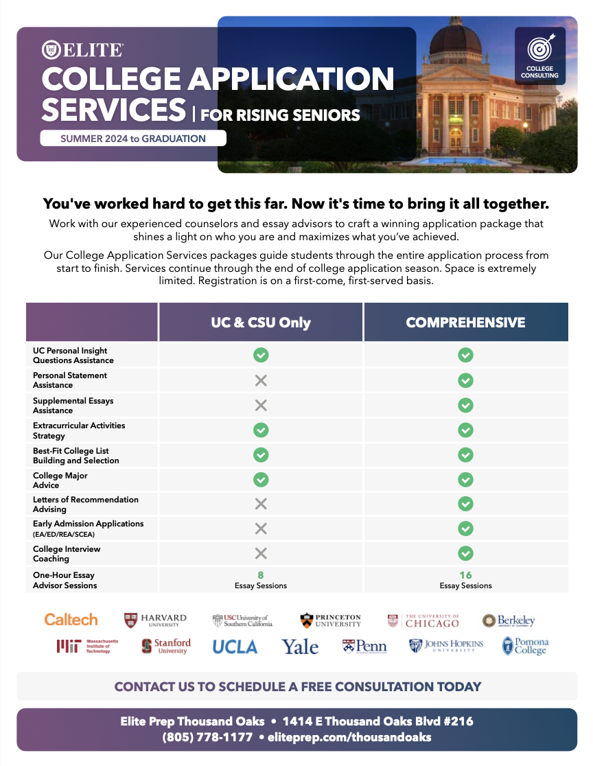 College Application Services for Rising Seniors