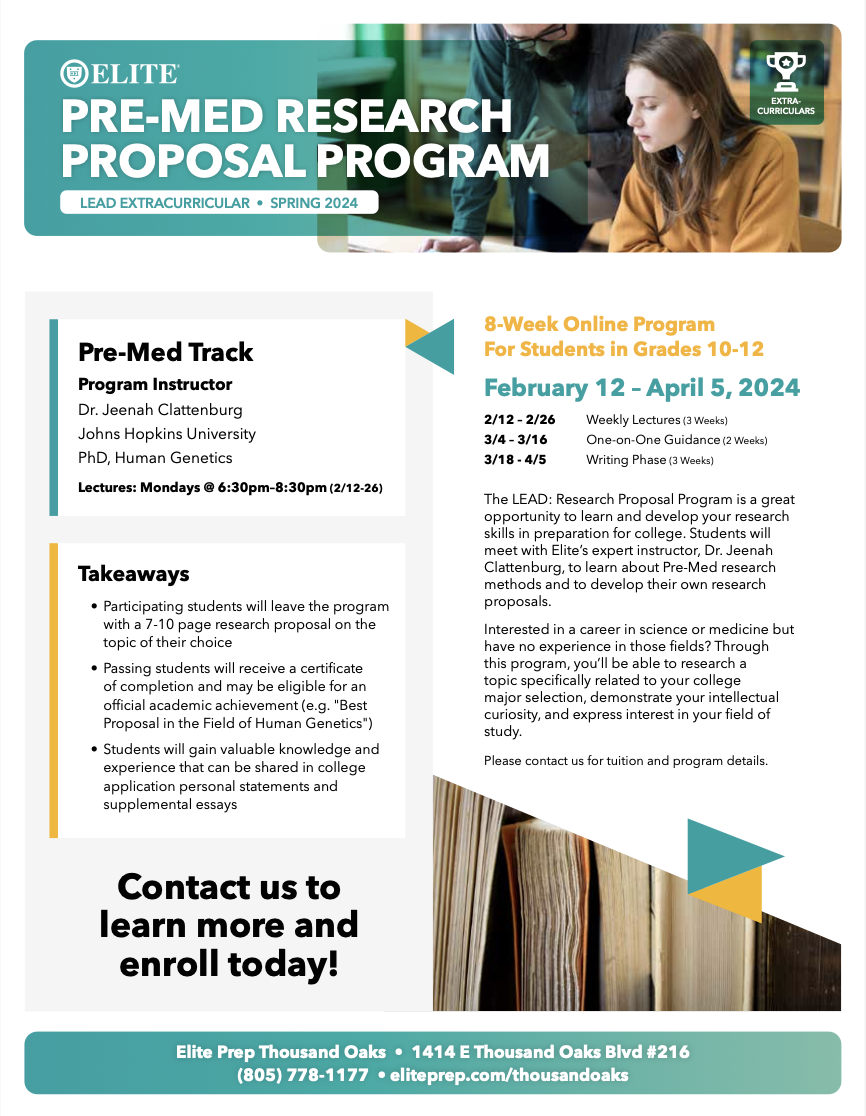 PreMed Research Proposal Program