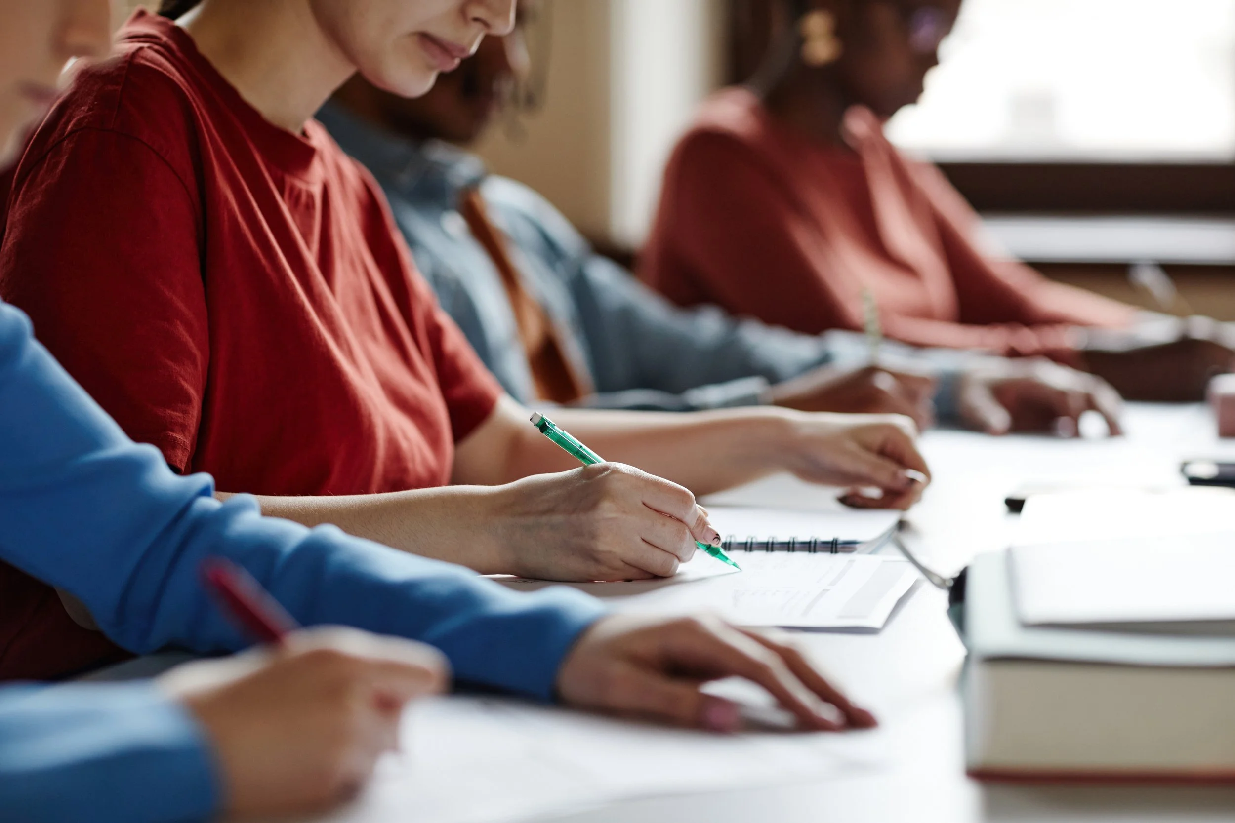 Students taking paper and pencil ACT test