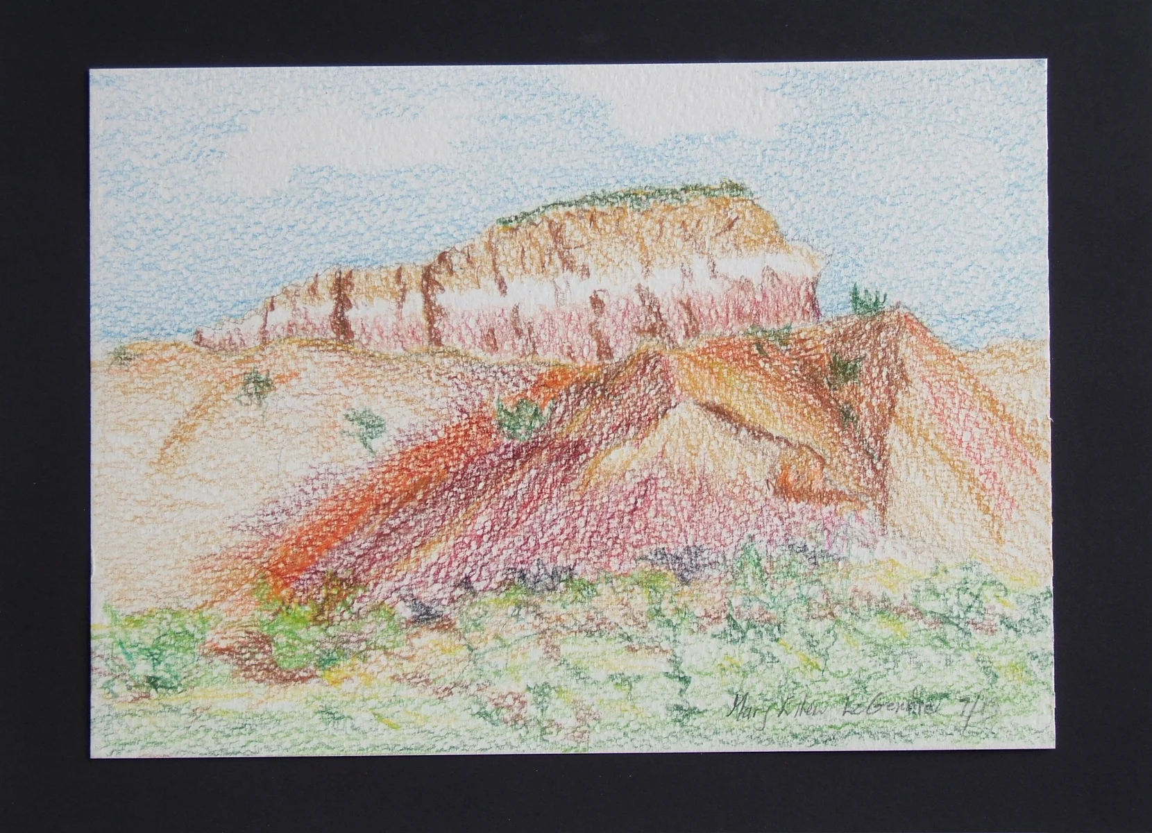 Mary Ellen Lagendre watercolor sketch from 2013 Ghost Ranch class 