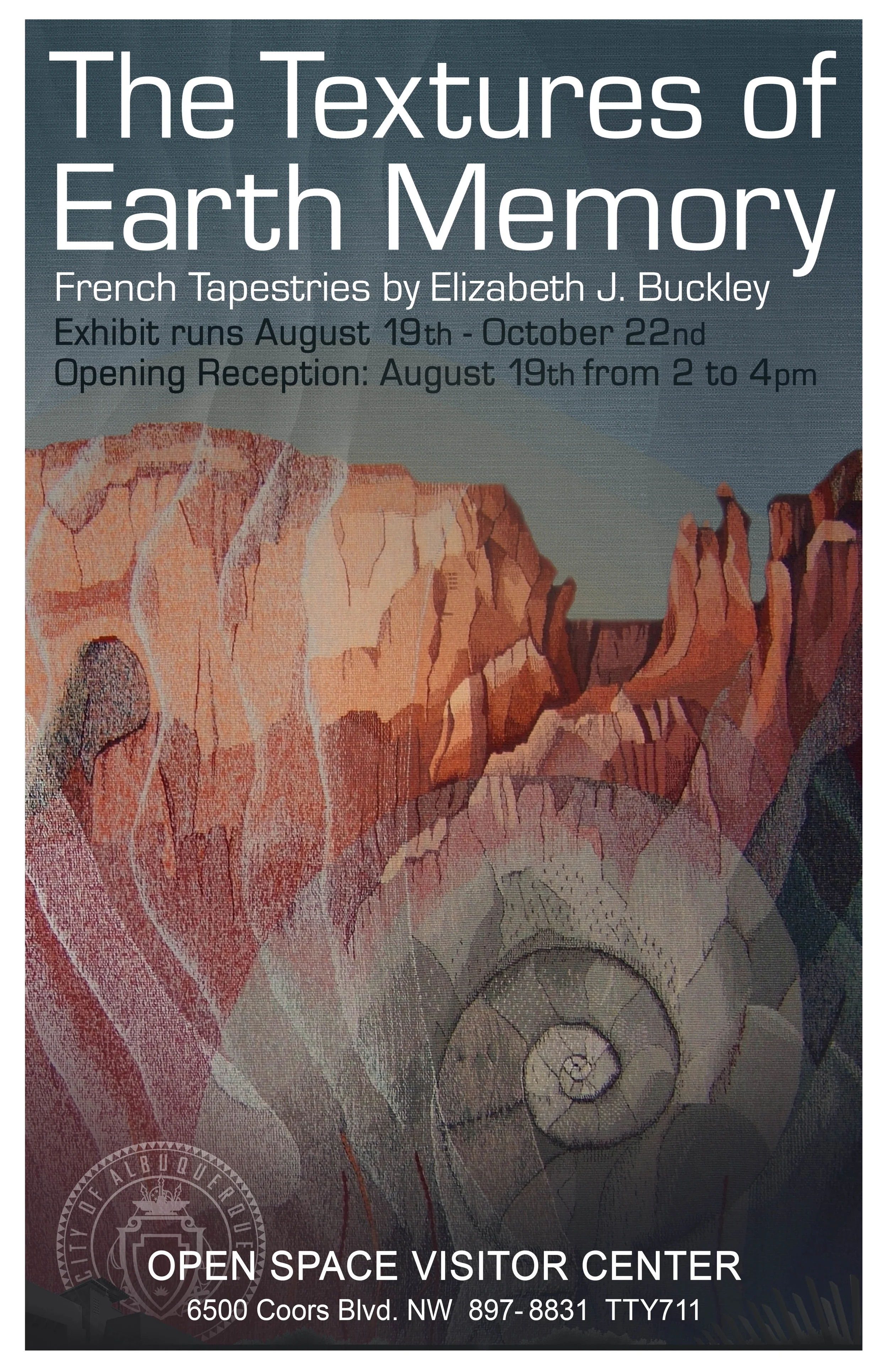 Poster for The Textures of Earth Memory designed by Noel Chilton