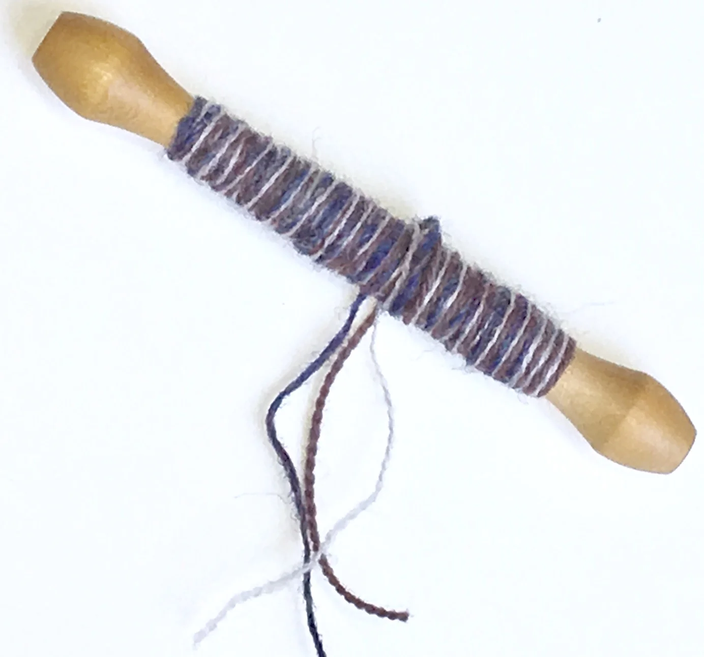 One strand single ply handspun, one strand Paterna crewel, one strand Appleton crewel