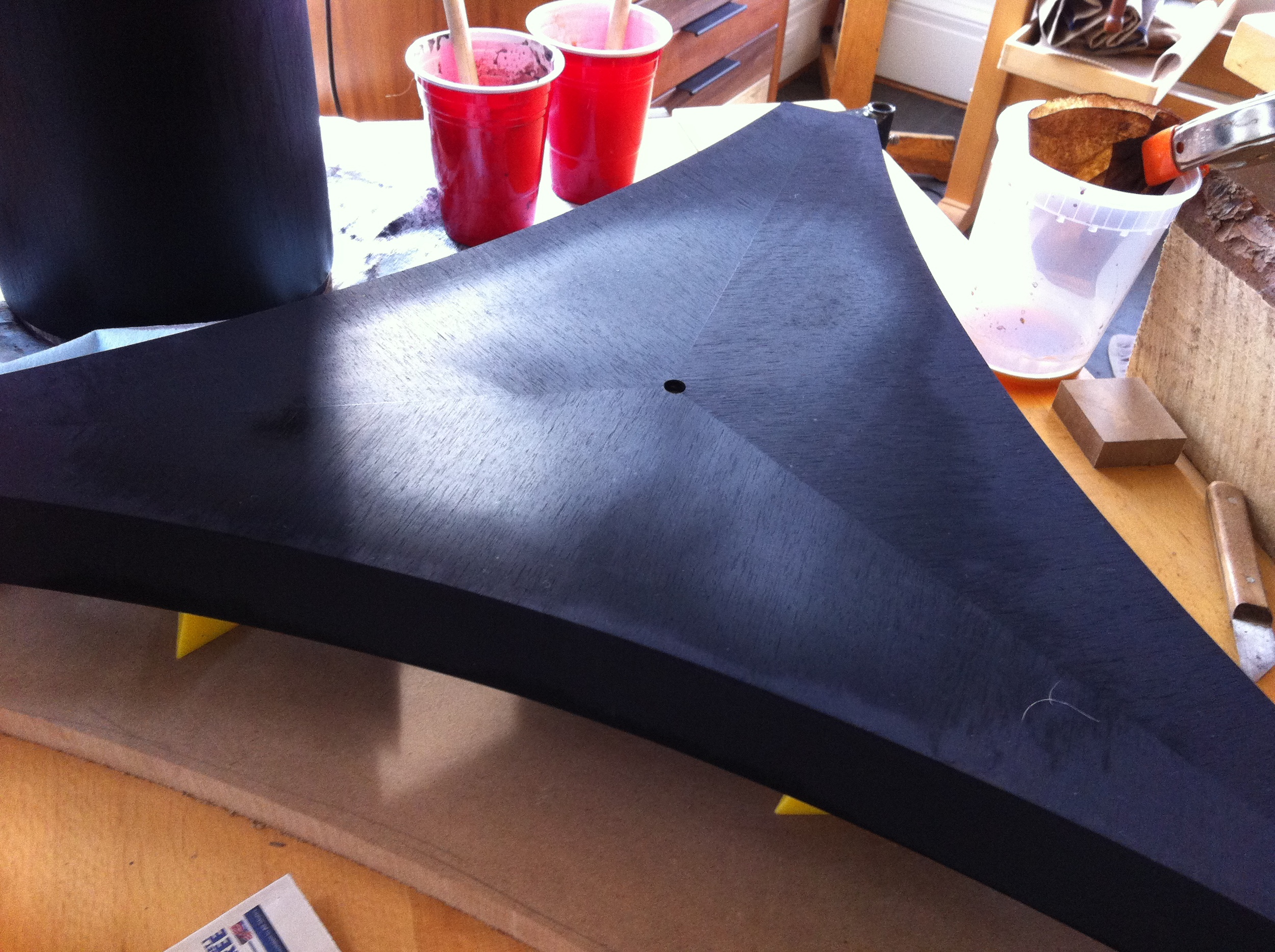 Center table base ebonized