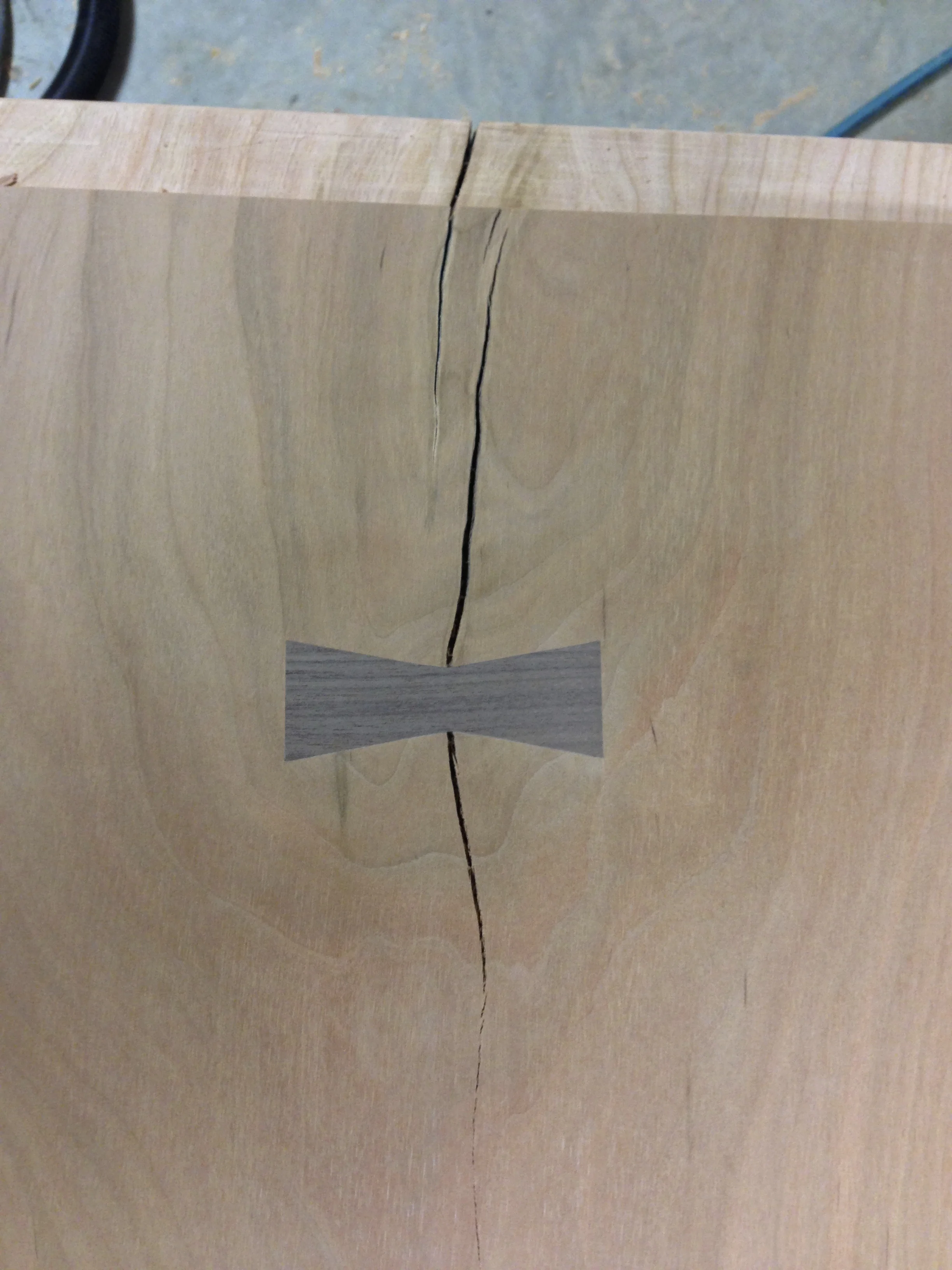 Butterfly sanded flush