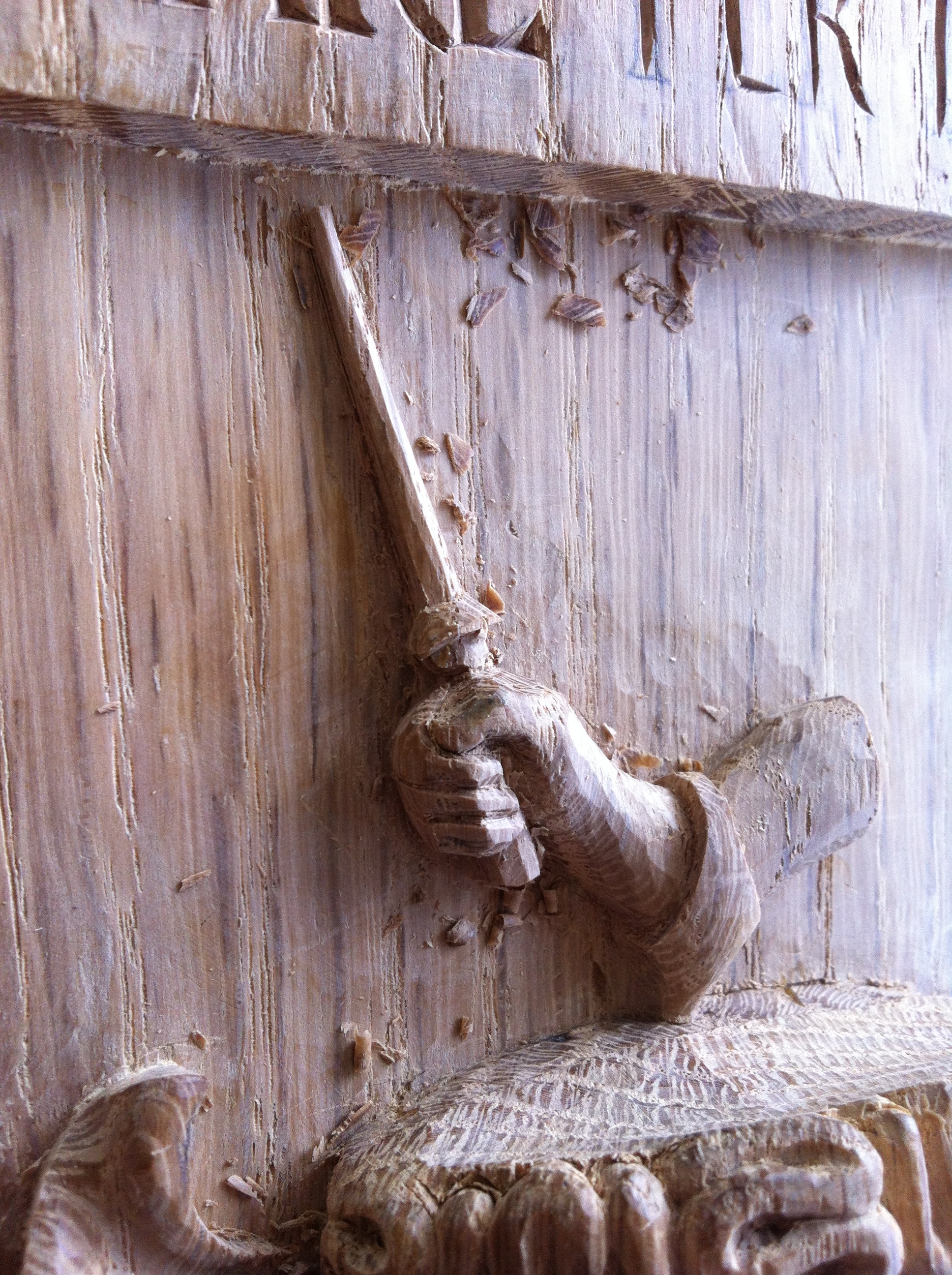Detail carving of coat of arms
