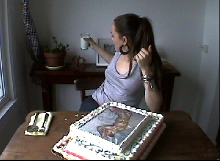   video stills from 45 minute video "You Can't Have Your Cake and Eat It Too."  