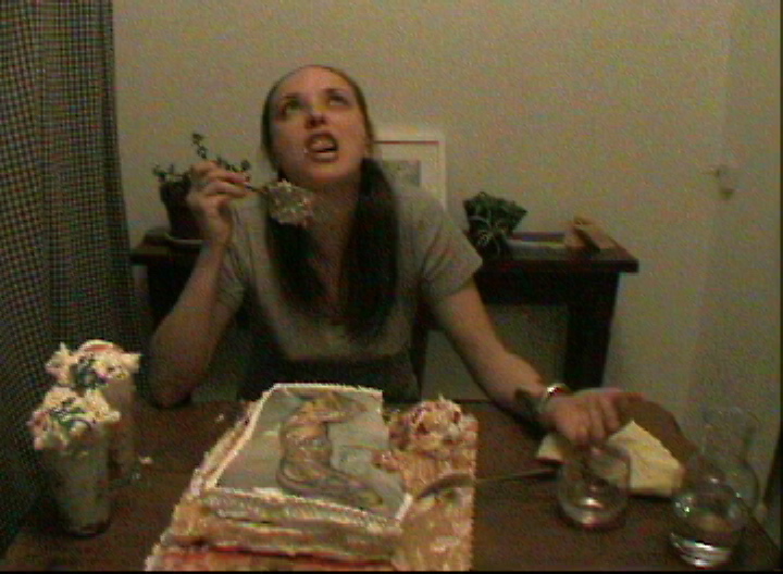   video stills from 45 minute video "You Can't Have Your Cake and Eat It Too."  
