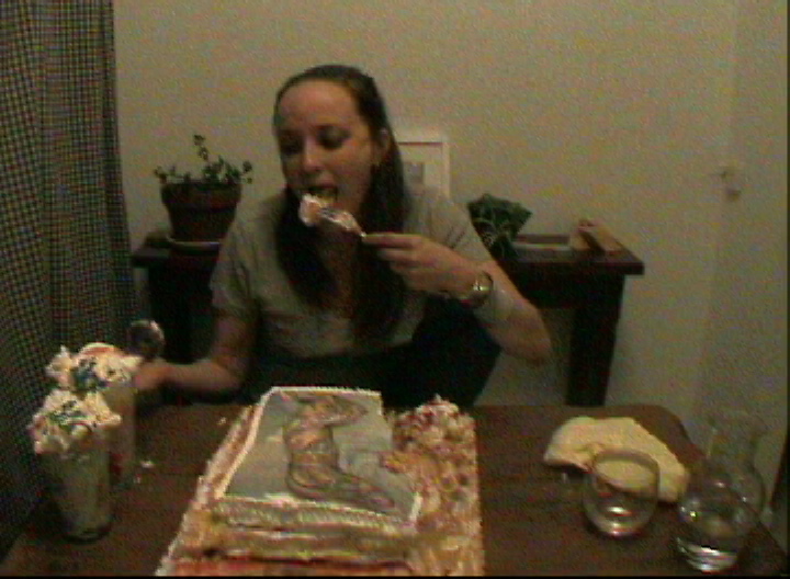   video stills from 45 minute video "You Can't Have Your Cake and Eat It Too."  