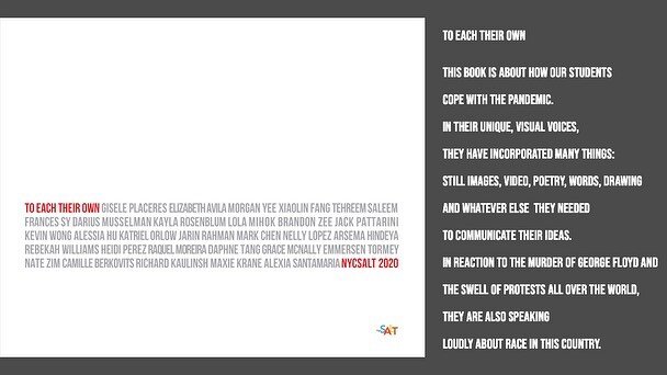 Tomorrow is the virtual party book launch party for the @nycsalt graduating class. Come join us as we celebrate the work of these fine young photographers. So impressed and proud of the work that has been made! Shout out to @jarinberry, my mentee
😊
