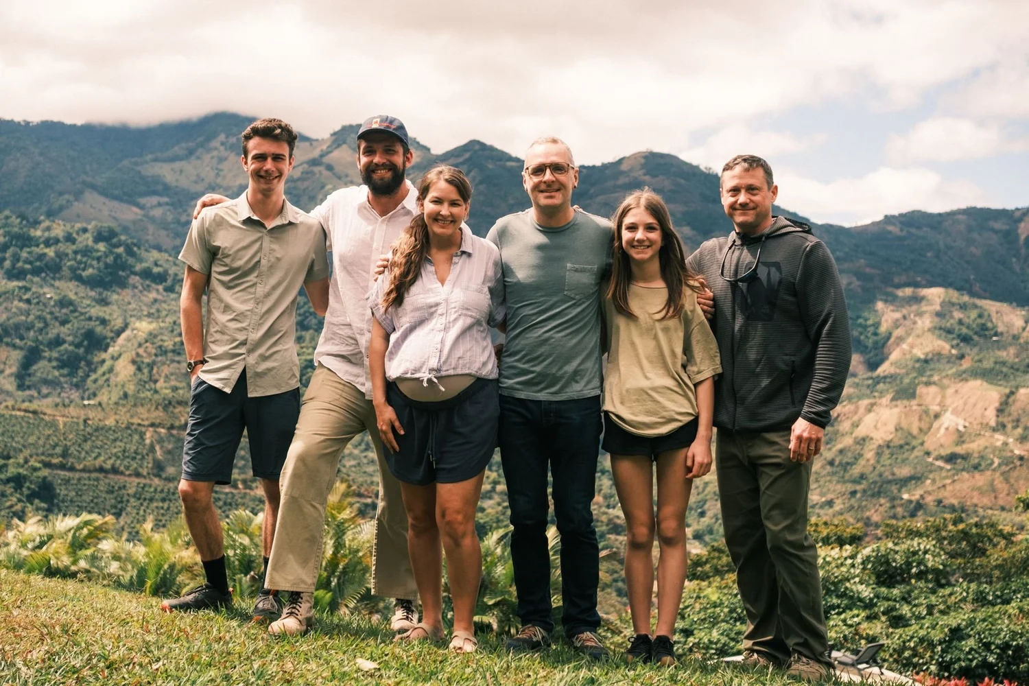 The Backporch crew on the farm in Costa Rica