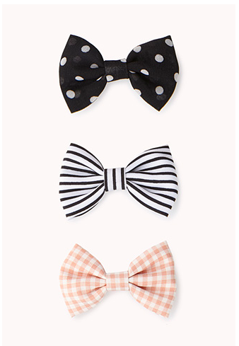 Hair bows : These cute bows on alligator clips work for a baby with lots of hair, or a toddler who is growing out her bangs (or even an adult).