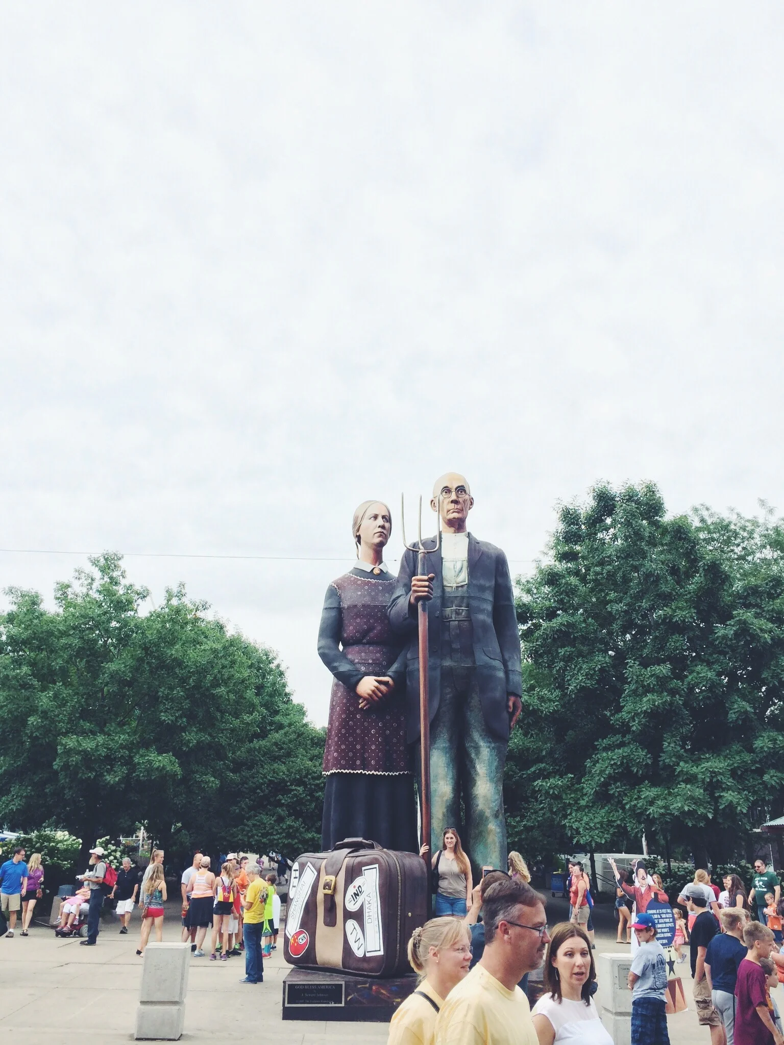 This 25-foot tall "American Gothic" replica sculpture was new this year.