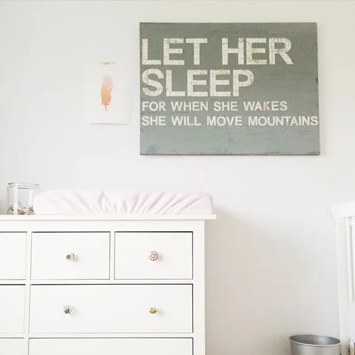 DIY Nursery Art - Let Her Sleep