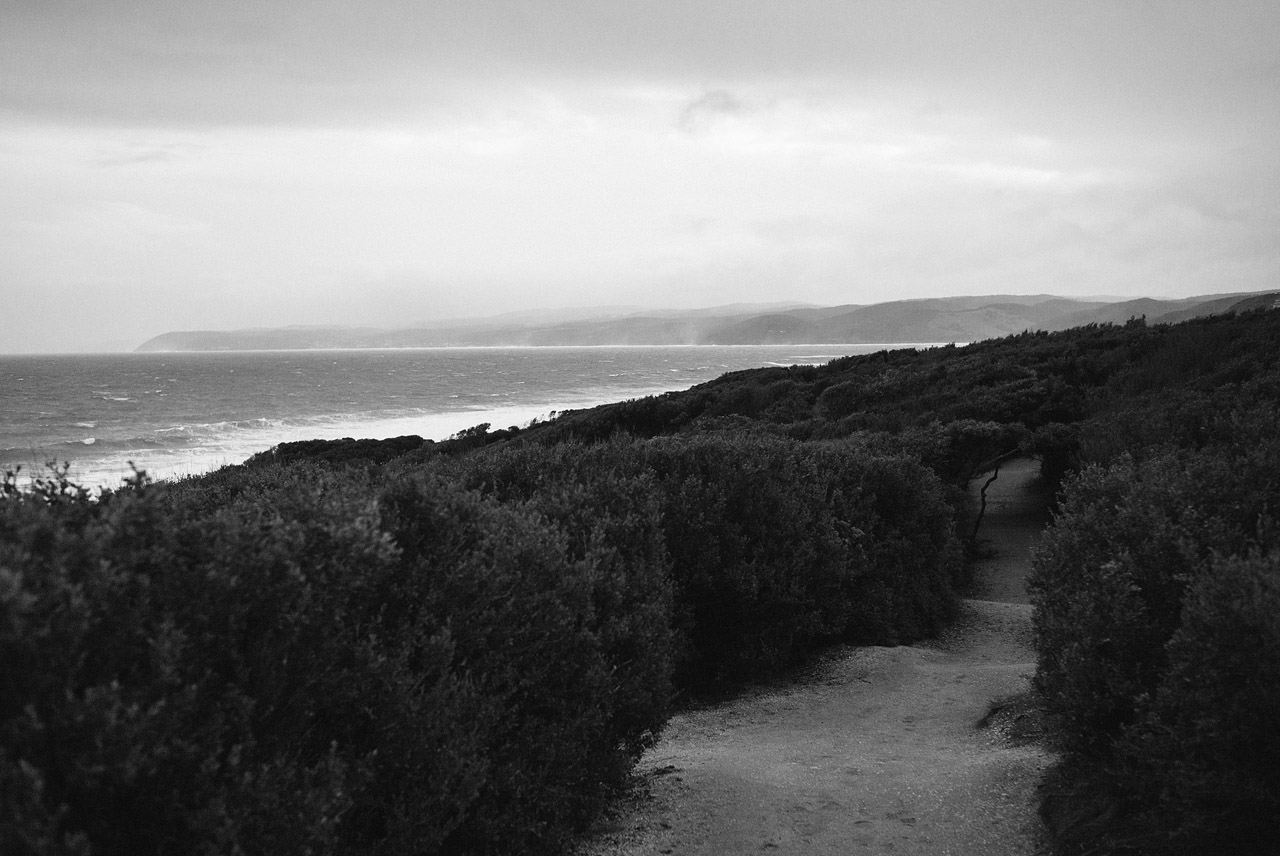 Looking down the south east coast of Victoria