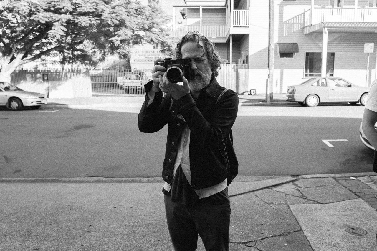  Simon taking my portrait on the Mamiya 