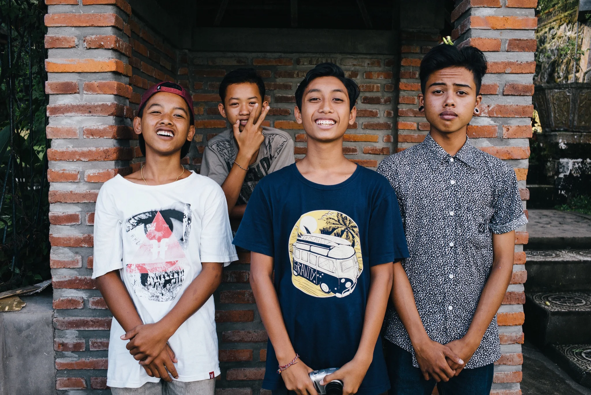 These lads at the water palace were taking pictures of each other, so I first took their's with their own then asked to make my own picture. Smiles all round.