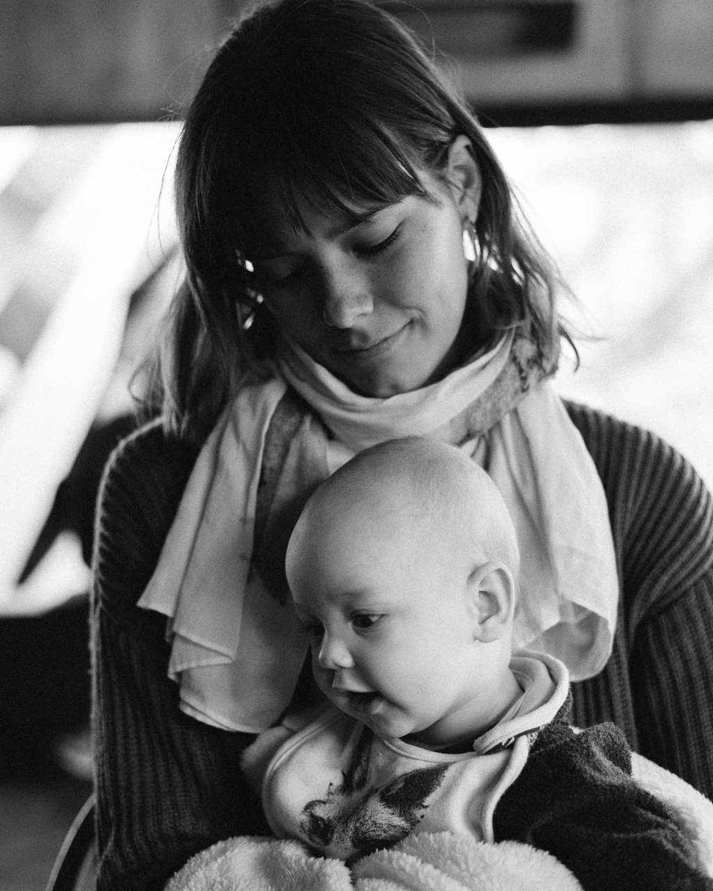  Hannah sitting with a very young Taj 