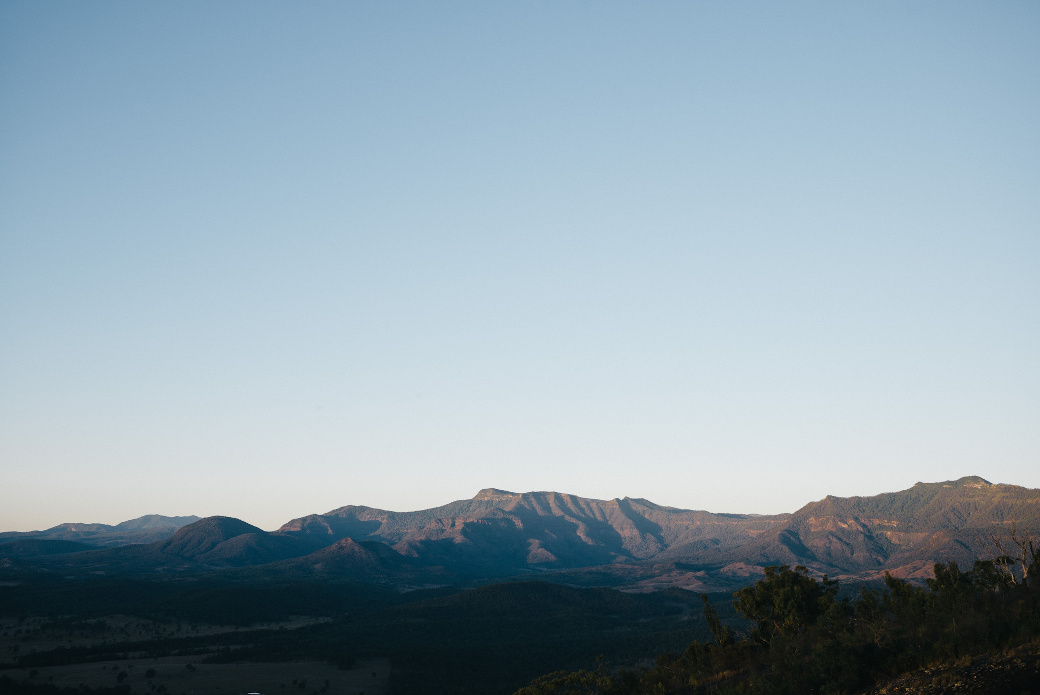 Main range including Mount Roberts, Queensland, seen from eastern slopes of Mount Greville.