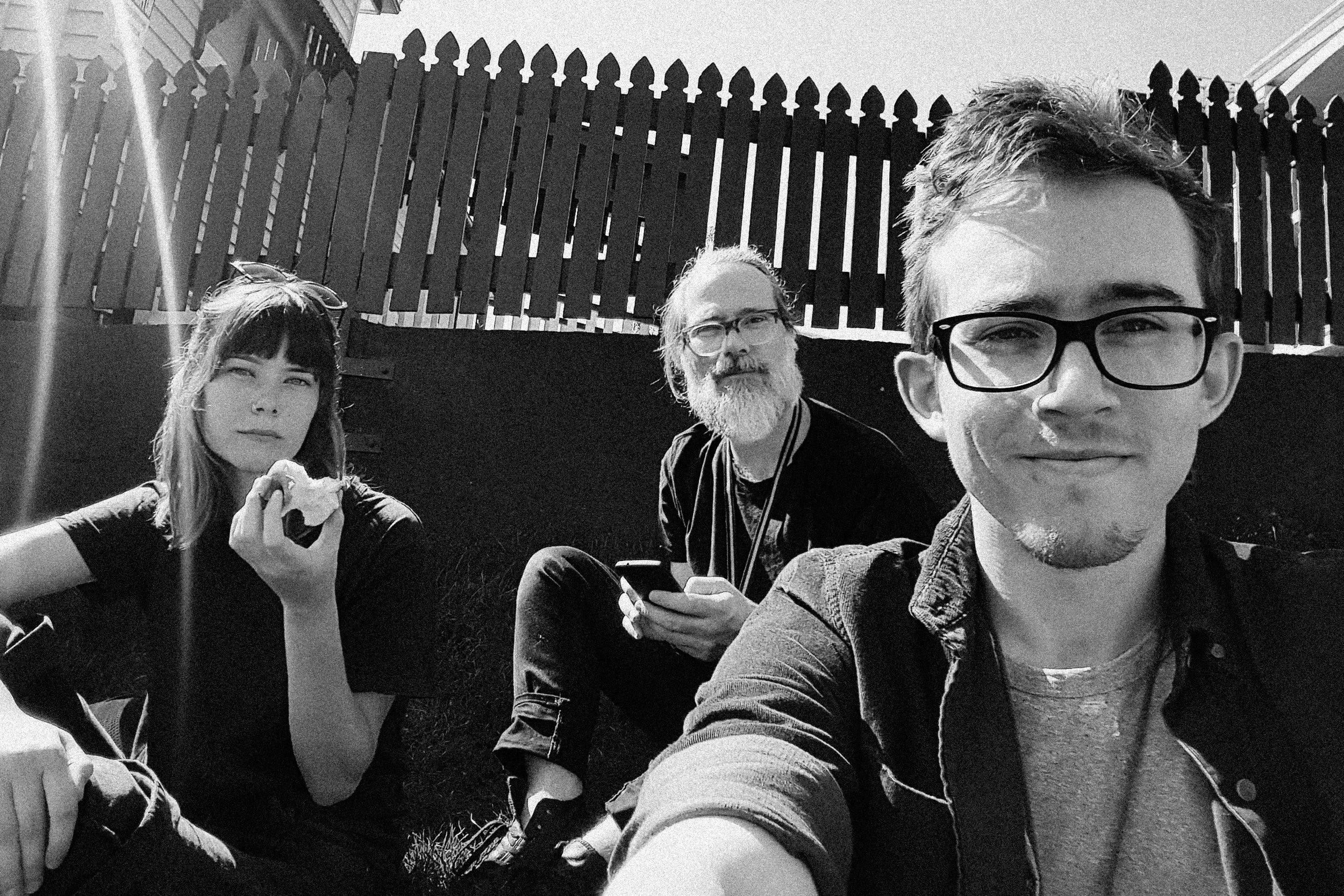 Hannah, Simon and I at coffee with the West End Camera Club .