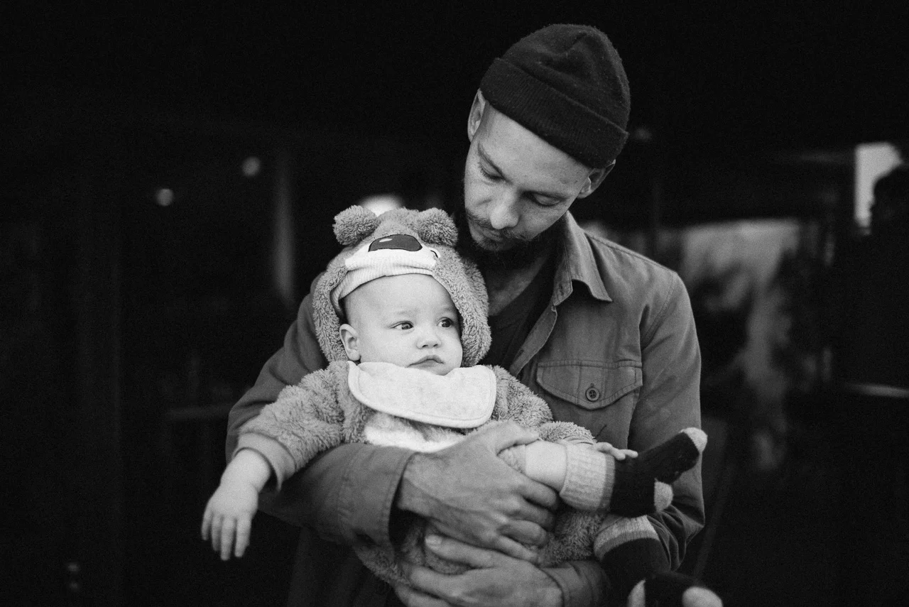Jeremy and Taj (in the onesie) on Leica M Typ 240 with Leica Summilux 35mm F1.4, processed with VSCO Film Ilford HP5+.