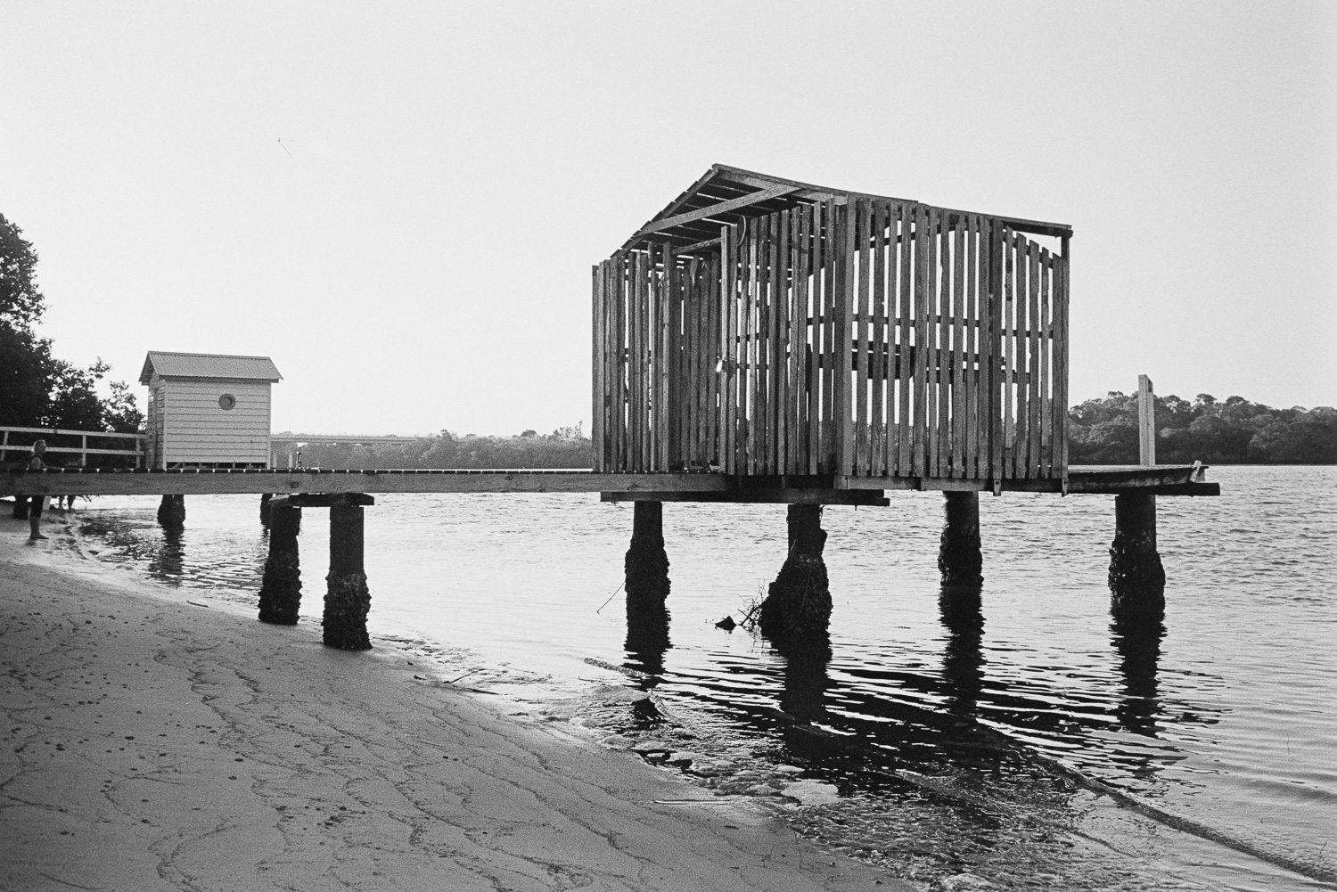 Fishing sheds up at Sunshine Coast.