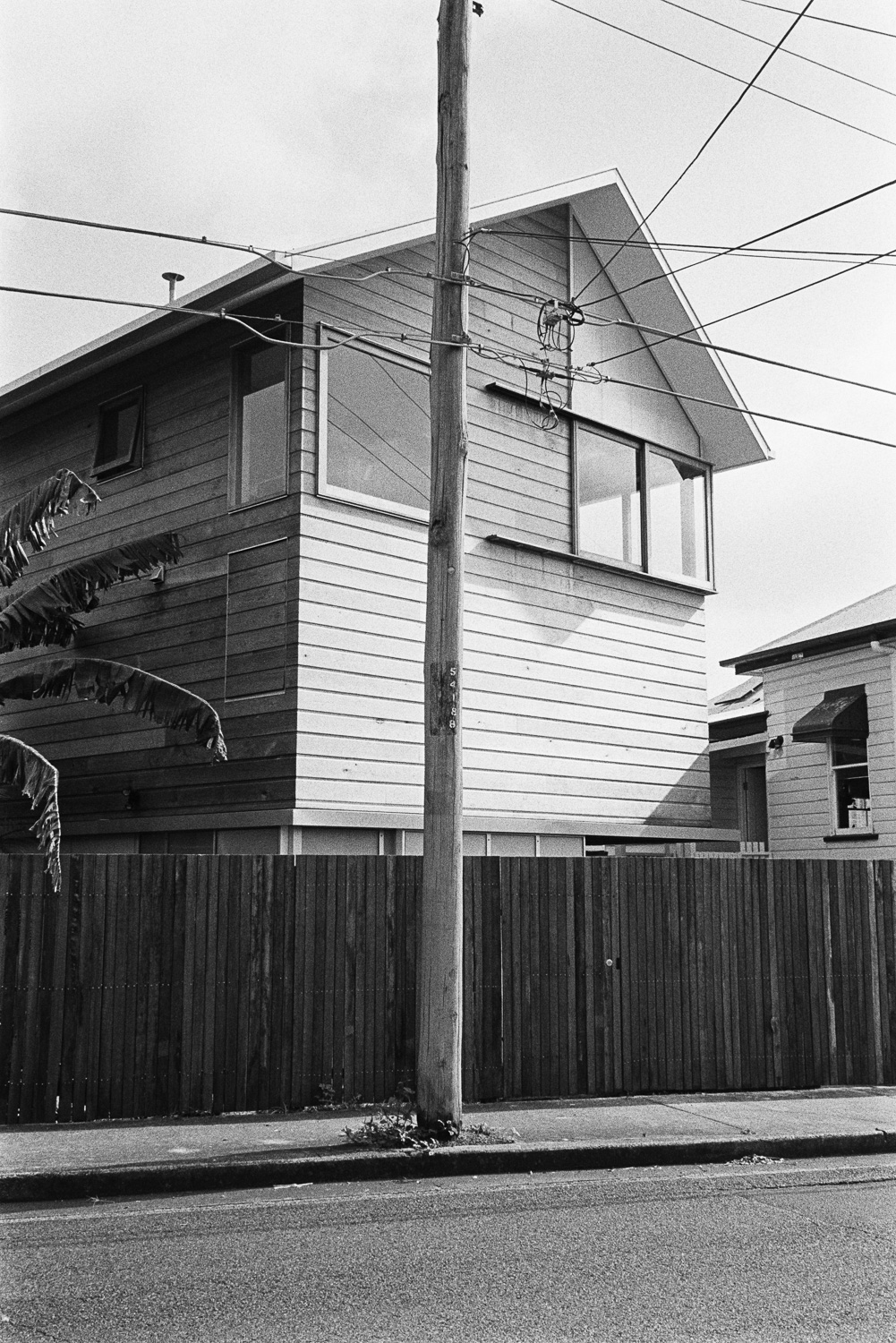 A curiously placed house.