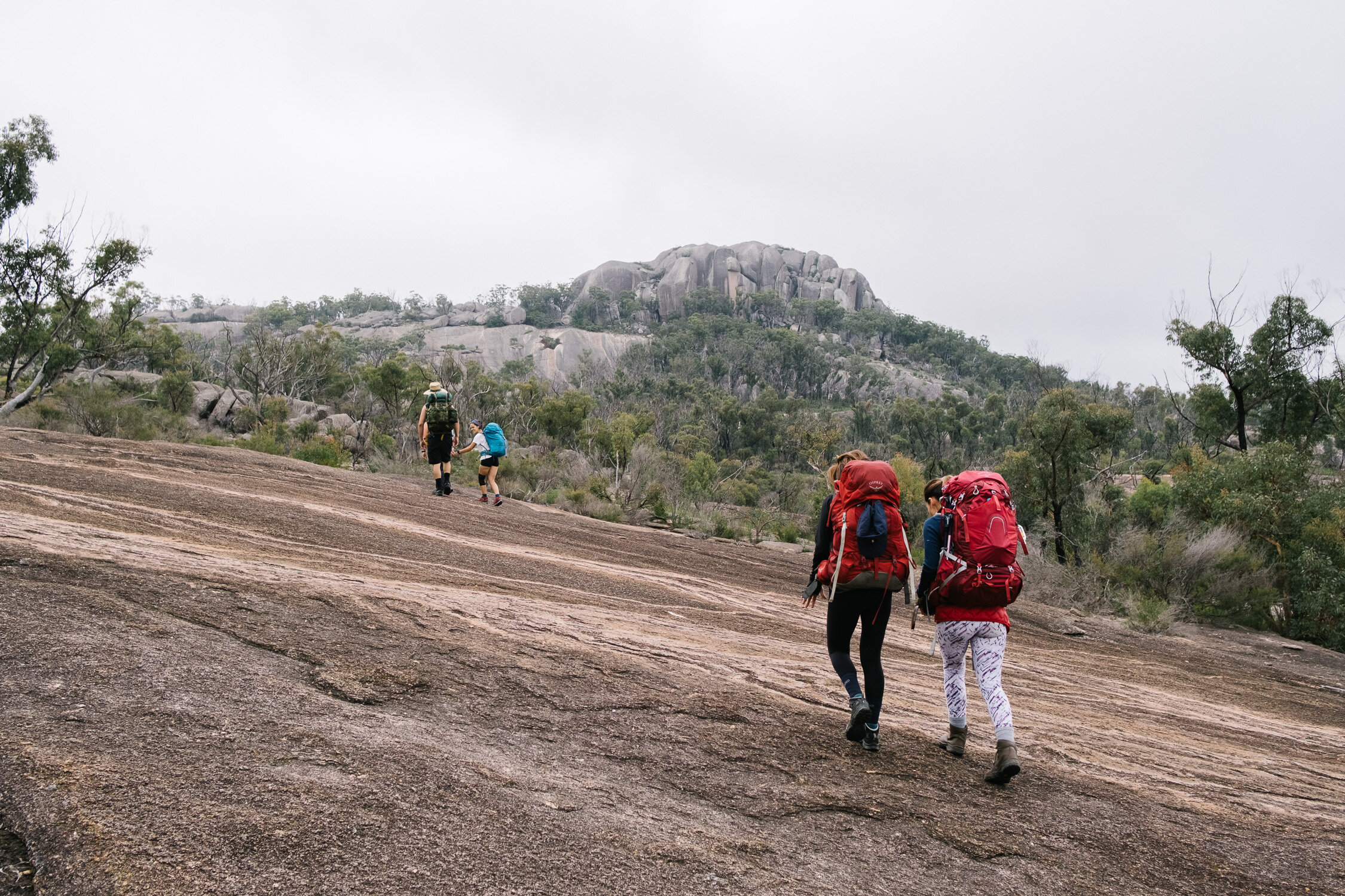  Trekking back over Mount Norman. 