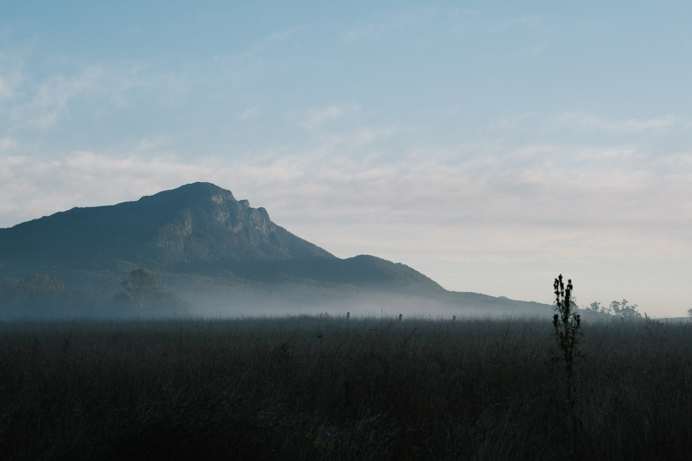  Mount Maroon above the fog. 