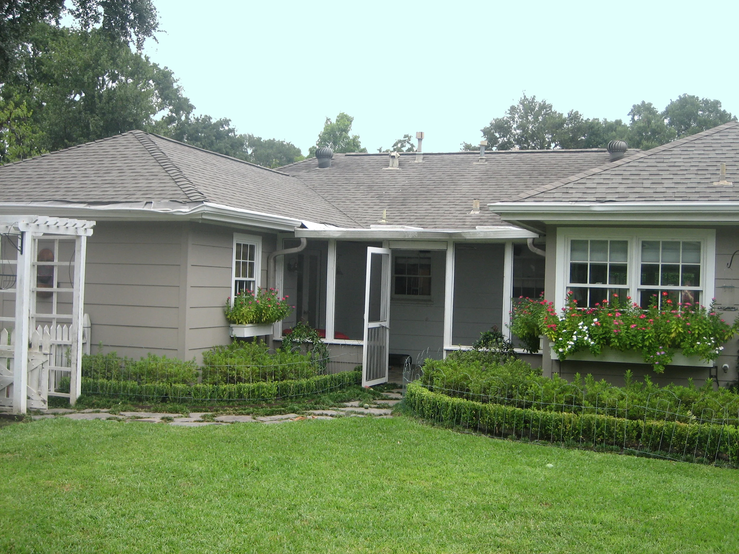 Rear of existing house