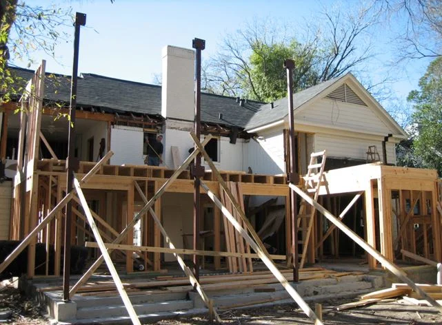 Framing the new rear space