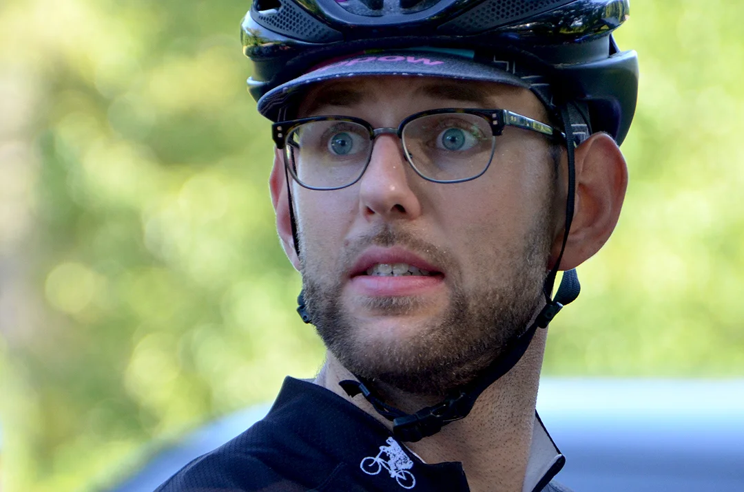 Peter Kreuser of Raleigh at the start line. He races for the Oak City Cycling Project and upgraded to a Cat. 3 mid-series.