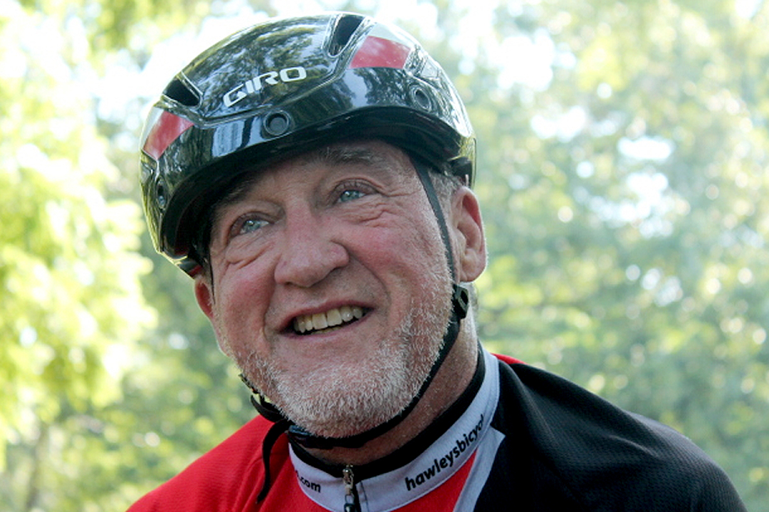 George Hatcher, 59, is a fixture on most race days. He is gearing up for a good race at January's cyclocross national championships in Asheville.