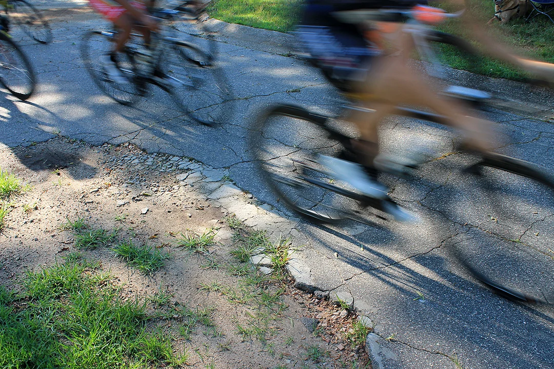 The course uses several streets on the Spring Hill grounds that haven't been used, or maintained, in years.