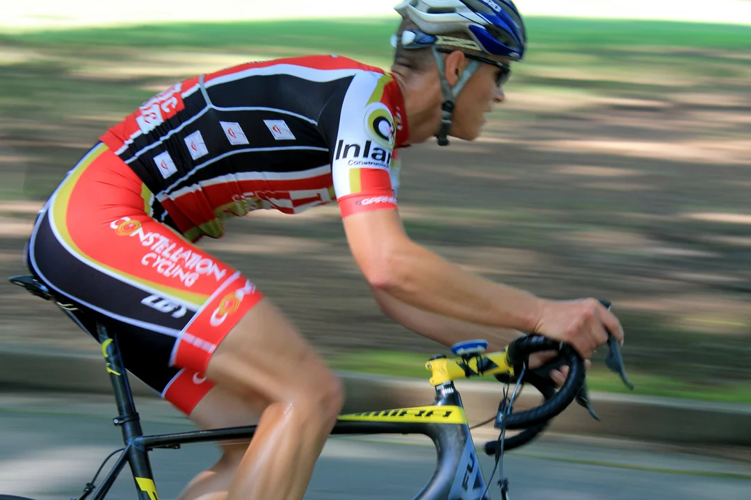 Terry Huss at the front of the Pro/1/2/3 race.