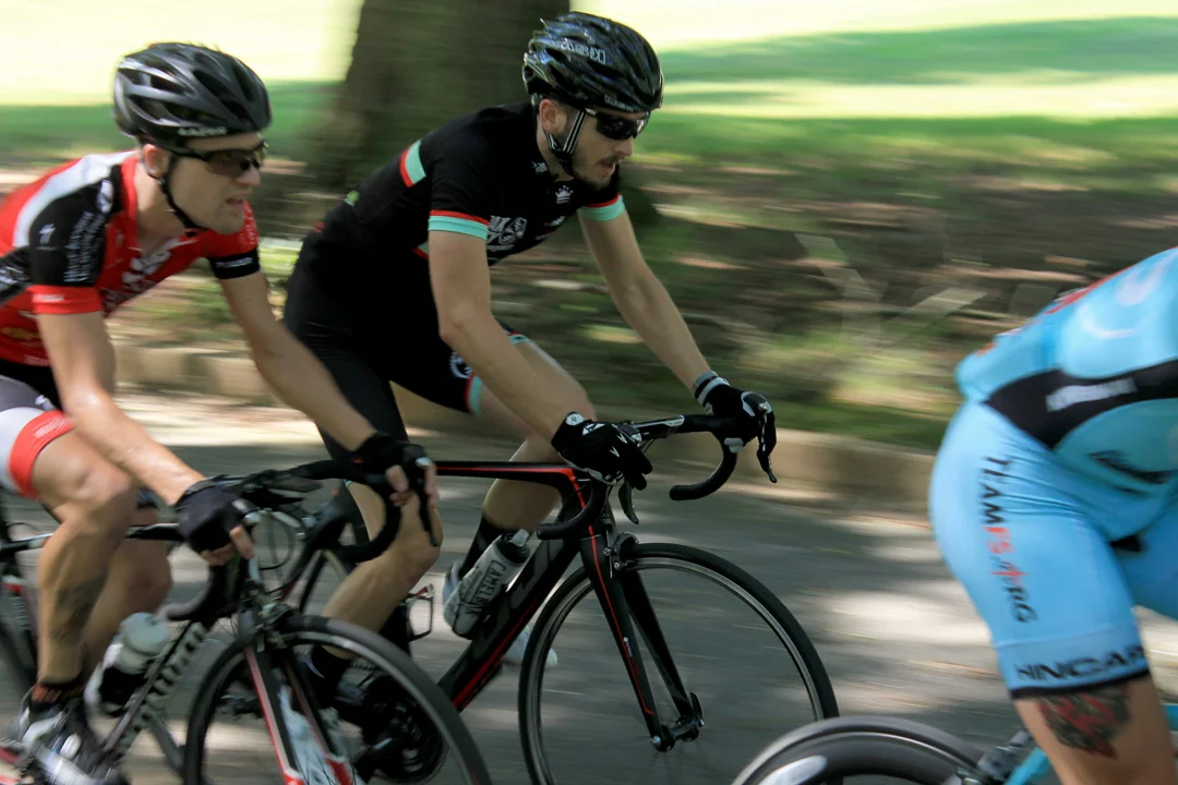 Ross Bowden, center, with the Oak City Cycling Project Race Team.