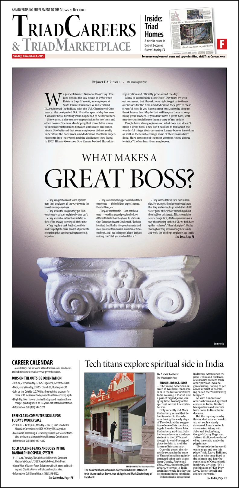 The qualities of a great boss were outlined in a piece from The Washington Post. The illustration is from ThinkStock.