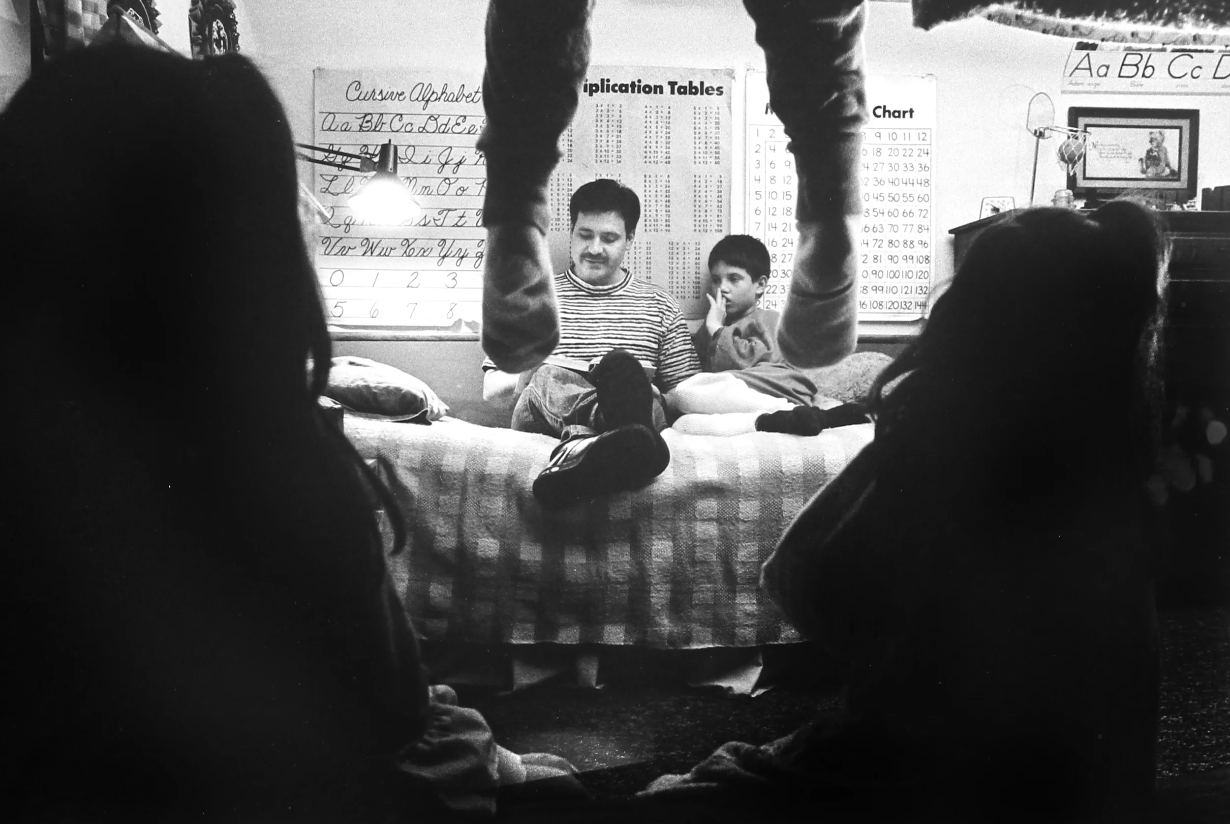 A last story before bed for a family who home schools their children.