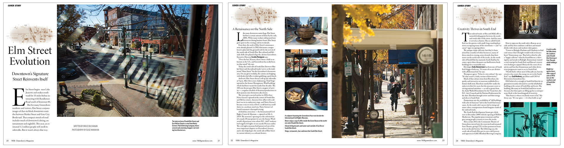 Greensboro's Elm Street has been the spine of the city since its inception. 1808: Greensboro's Magazine looked at recent changes.