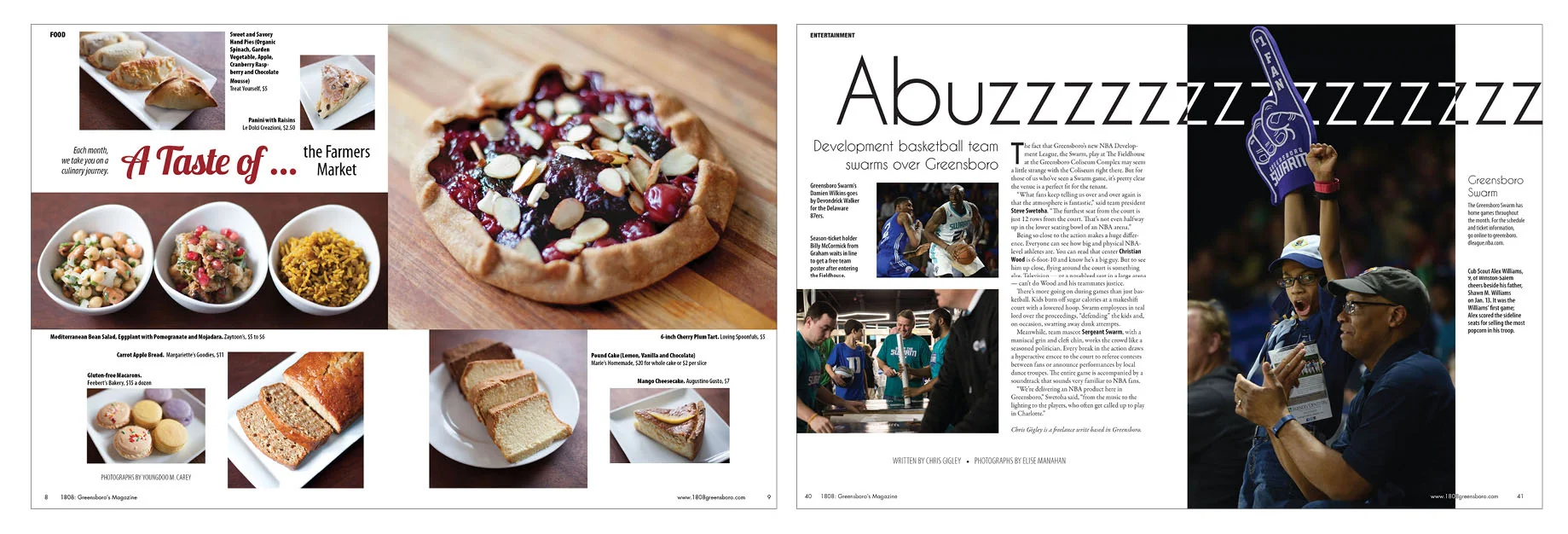 The "Taste of..." page is a favorite for 1808 readers. Previous versions were designed as a one-page "grid" of images photographed straight down on white plates, cut out and set against a solid, darker background. As that this didn't show the textur…