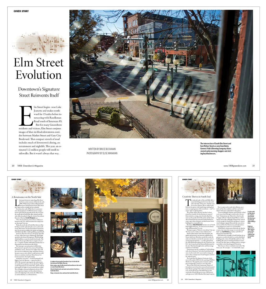 Greensboro's Elm Street is the spine of downtown. A recent resurgence of development, entrepreneurs and renovation has helped put a new flow into an old artery.