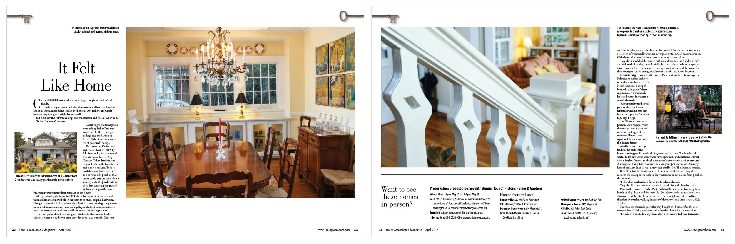 The last of spreads on the featured homes included information on the upcoming Tour of Homes.