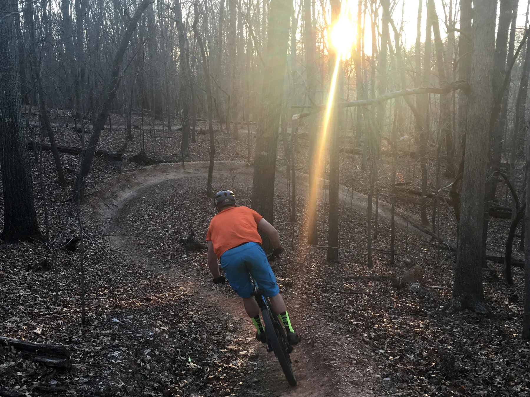 Zach Kepcznski rolls through Greensboro's Country Park. This image was used in Discover Guilford 2017-18, an annual guide to the Greensboro area.