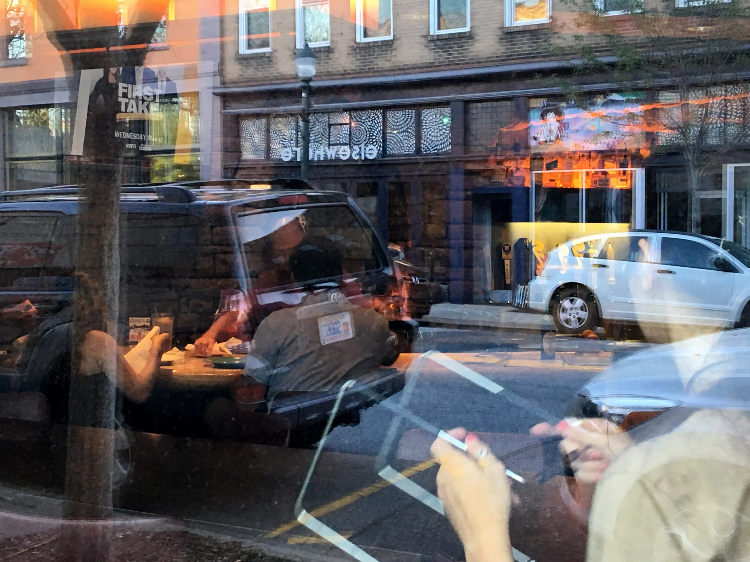 Evening light along S. Elm Street in Greensboro, NC.