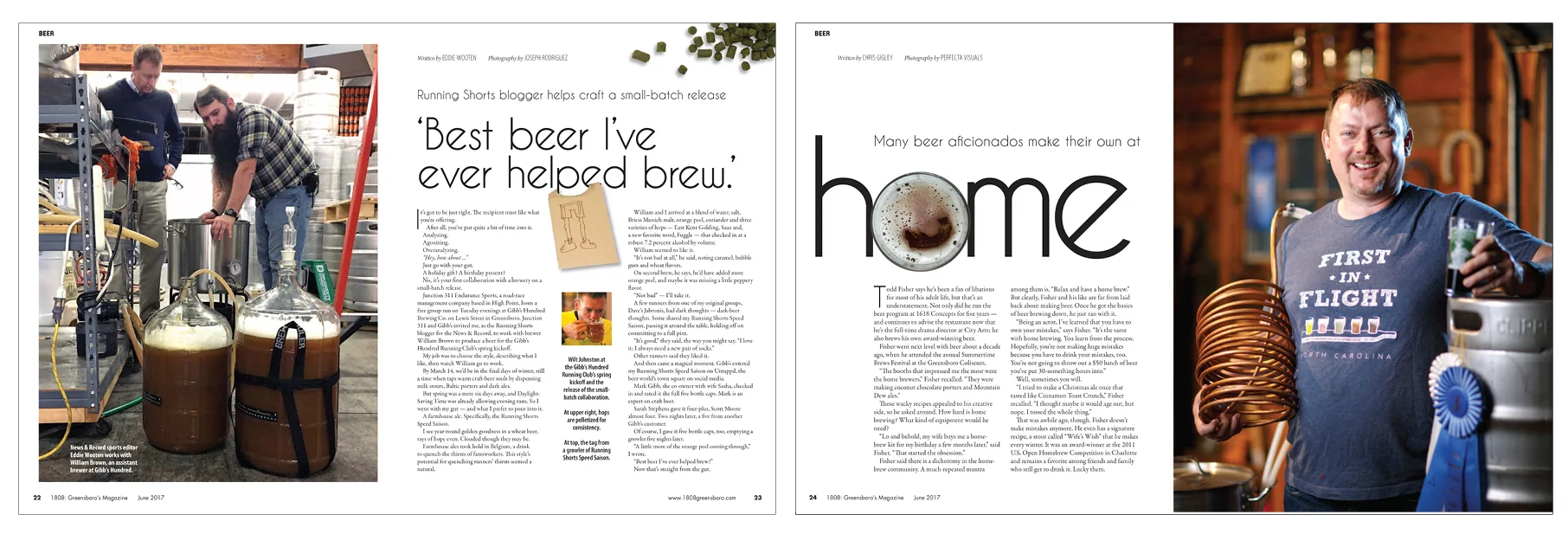 Another local brewer, Gibb's Hundred, partners with groups in making a micro run of a beer made with help from the group. A member of a local running club, who is also the Sports Editor of the News &amp; Record, was one month's helper. An acclaimed …