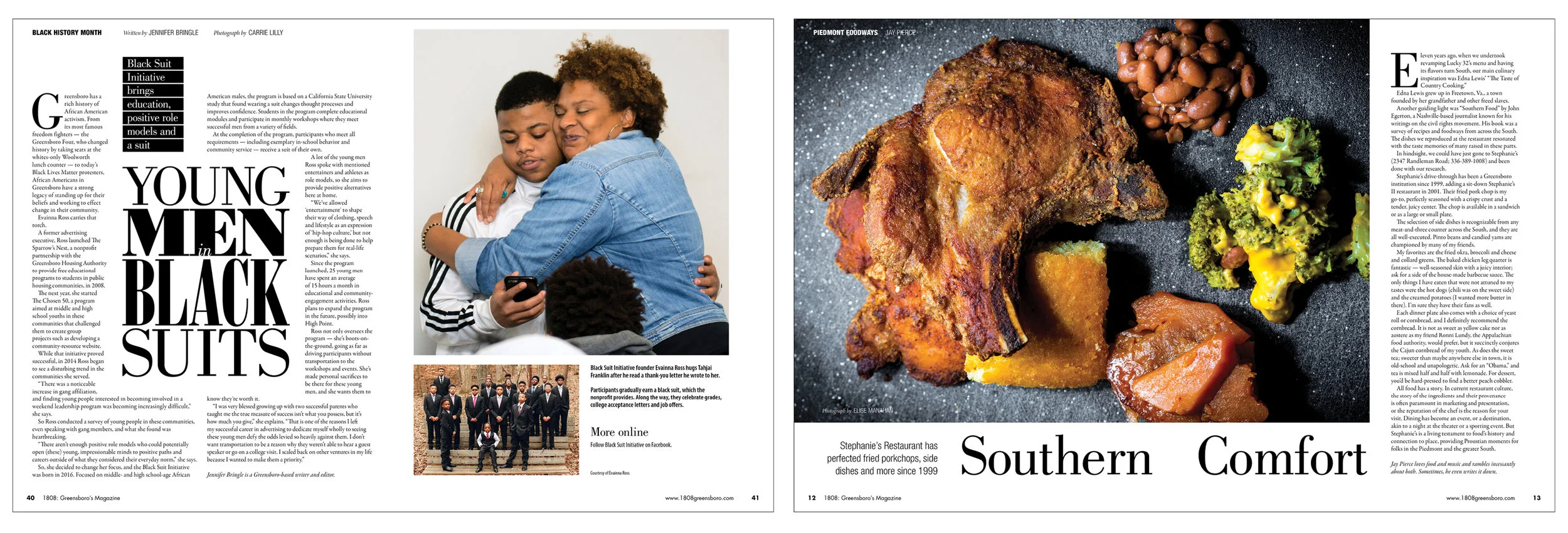 The Black Suit Initiative helps educate young black men about responsibility through classes and talks. Upon completion, the students are given a black suit for job interviews and other important events. The food columnist reviewed a restaurant know…