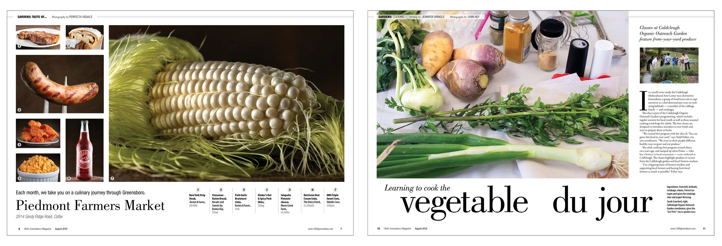 A lot of the material was centered around the theme of gardens. The monthly "Taste of..." package was from a Farmers Market. At right, an outreach garden teaches how to cook non-standard vegetables that can be grown in front yards, if need be.