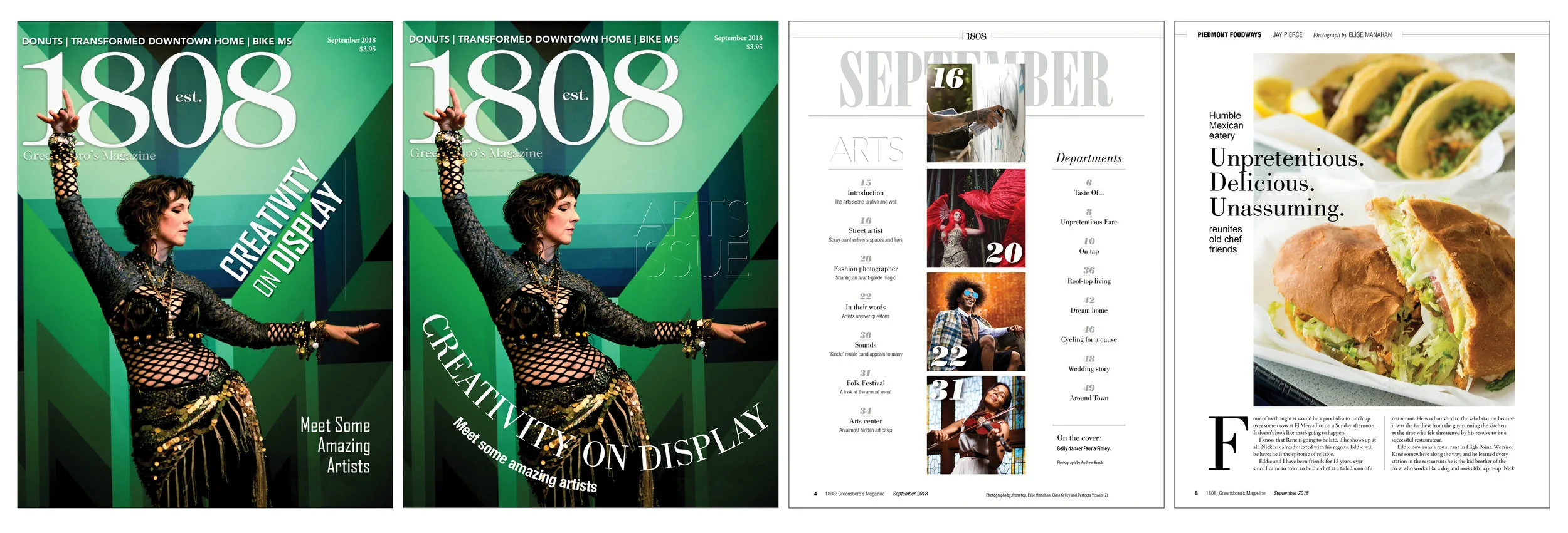 We explored several versions for cover text placement. I suggested following the lines in the photograph, including the arc of the dancer's arms and the diagonals in the background, instead of the initial option's completely level headline (not show…