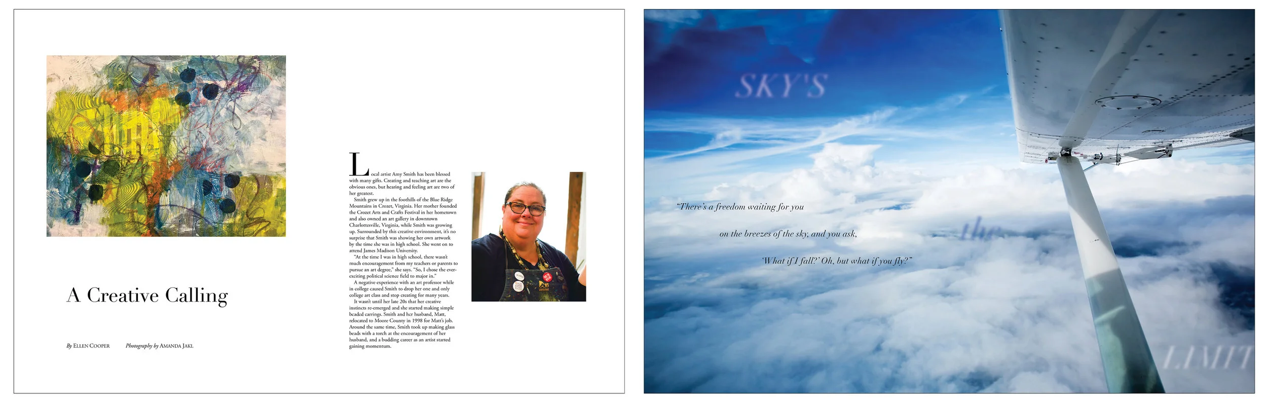 In Sand &amp; Pine, an artist and a flight instruction school were profiled.